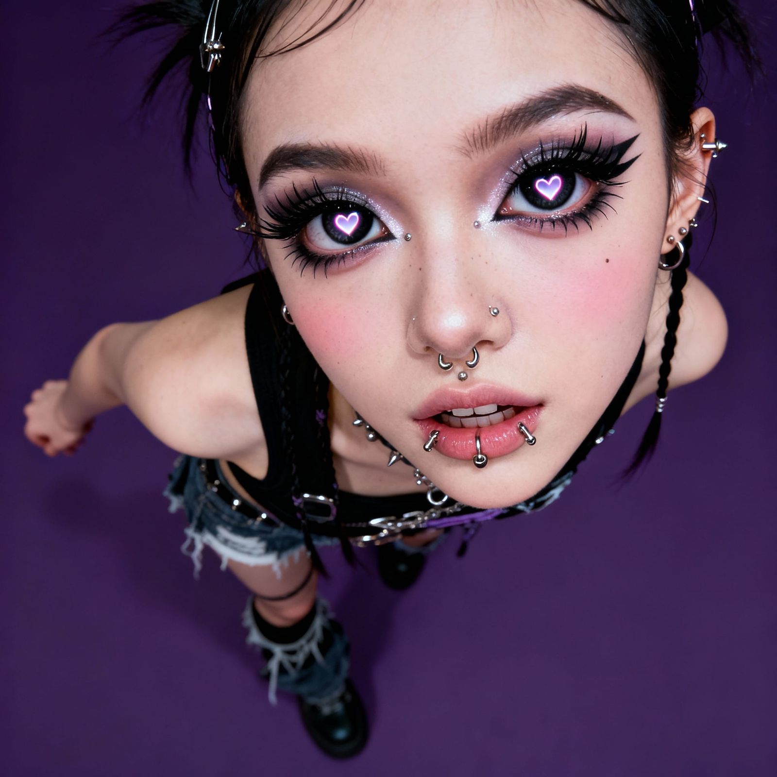 Hyperrealistic E-Girl With Avant-Garde Makeup