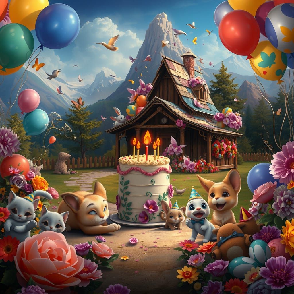 Whimsical Birthday Celebration in a Mountain Paradise