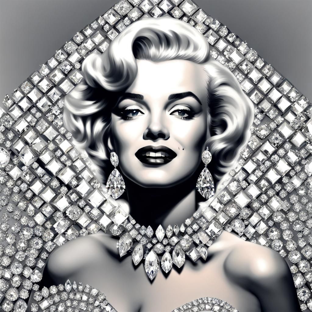 Marilyn Monroe as a Diamond Portrait