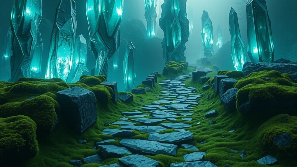Ethereal Crystal Realm in Fantasy World