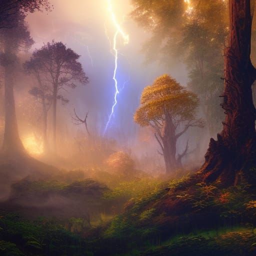 Warhammer Forest in Golden Hour Light