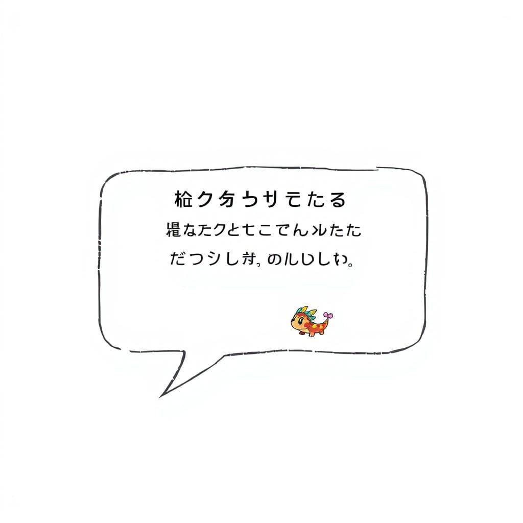 Anime JRPG Style Dialog Box with Fantastical Creature