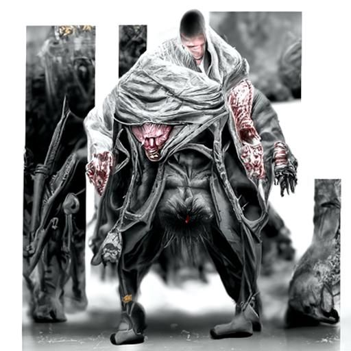 Hooded Monk of Pain: Digital Concept Art
