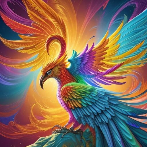 Melting Clock Phoenix Rising in Candy Land