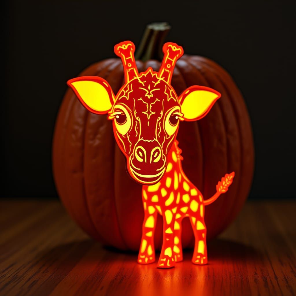 Jack-o'-lantern Giraffe Fusion