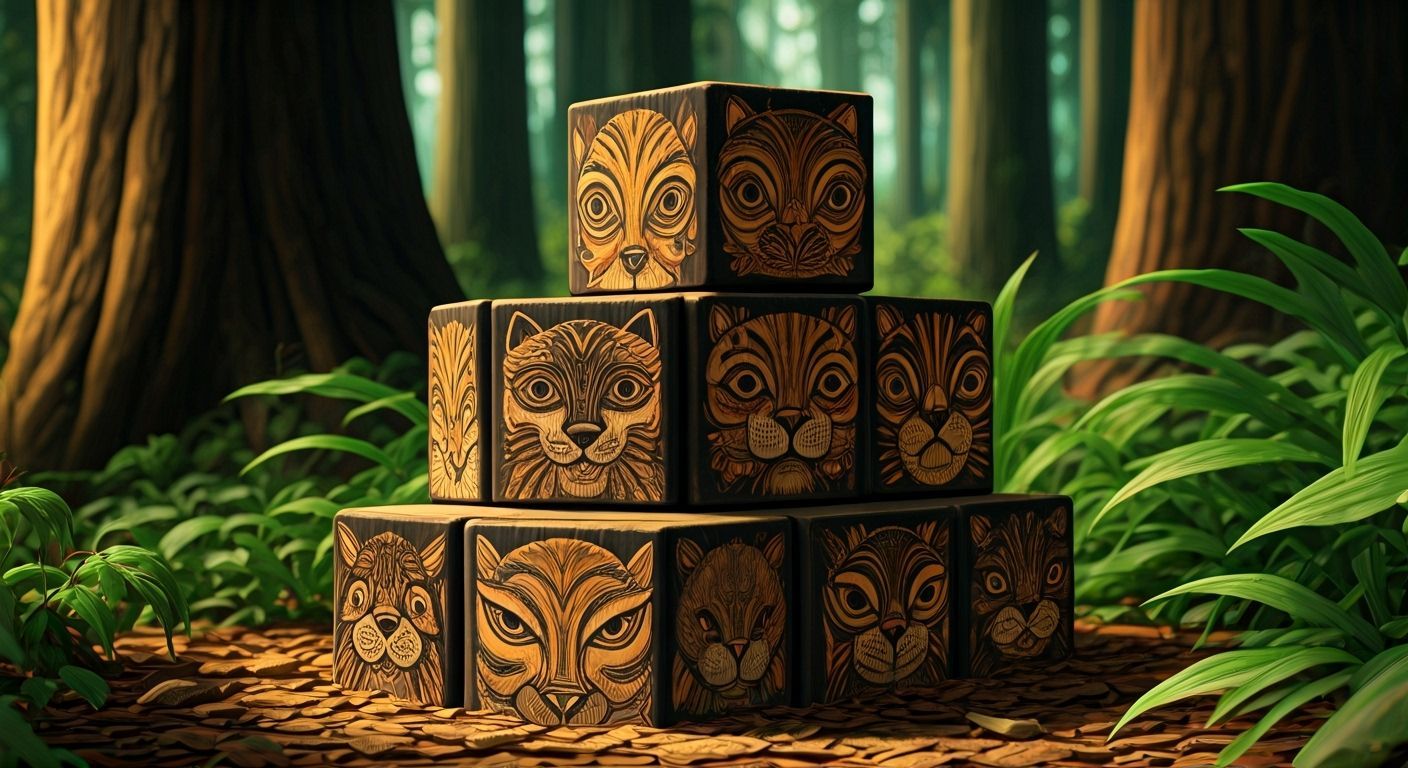 Vibrant Forest Spirit Totem in Pop Surrealism Style