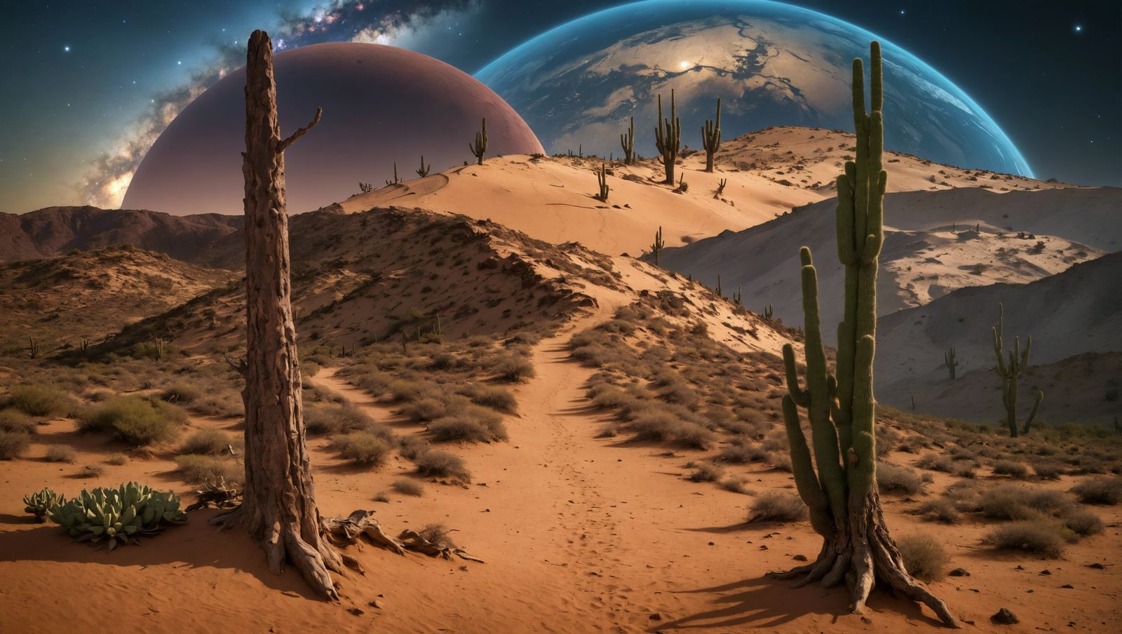 Desert Trail Between Planets Landscape Photograph