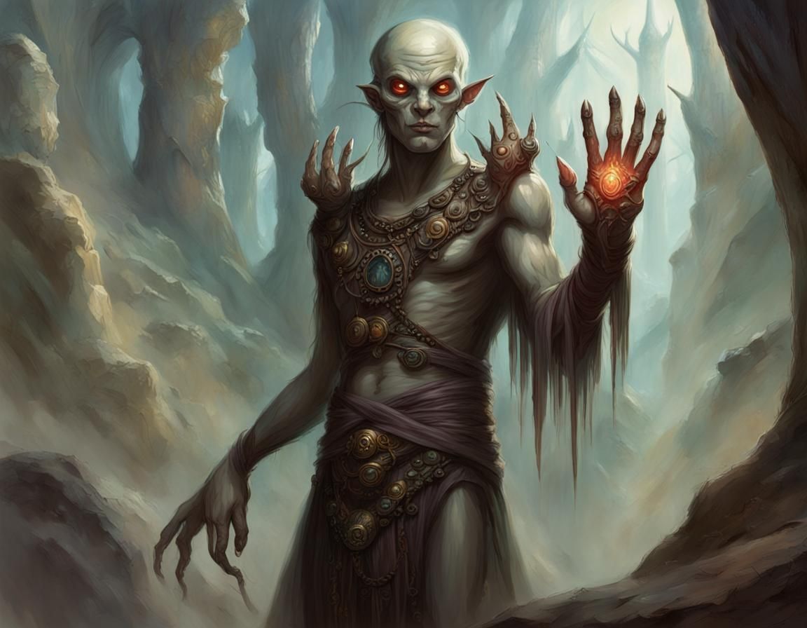 Otherworldly Eight-Fingered Elf Character Art