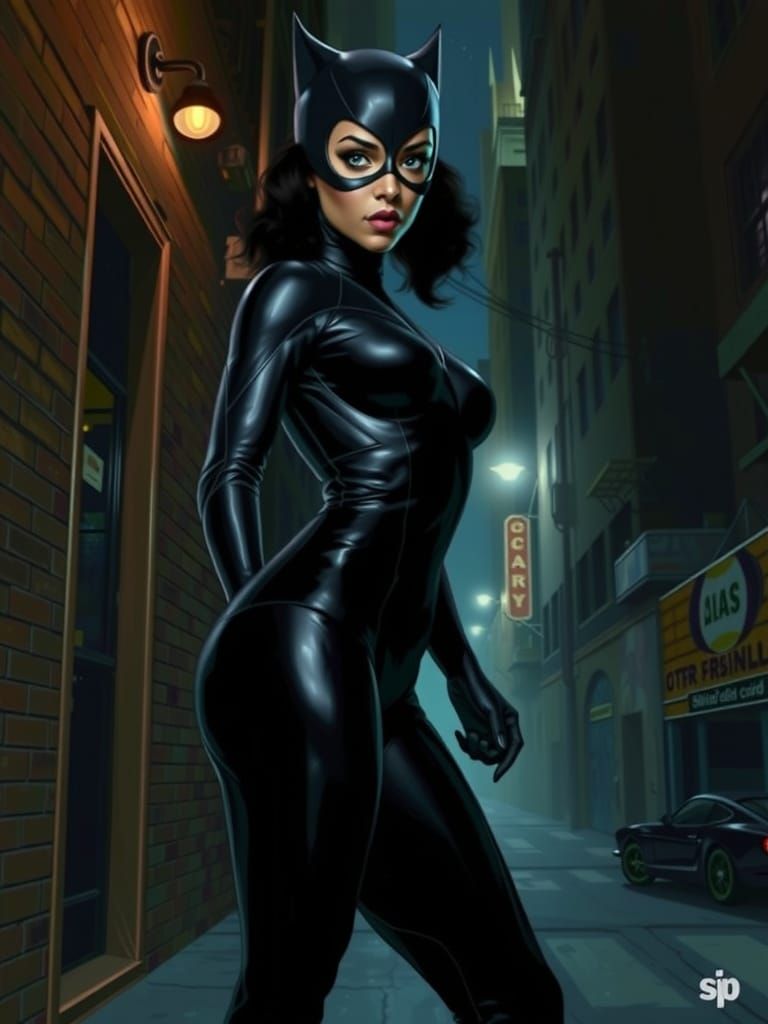 Catwoman in Gotham, Inspired by Ash Thorp