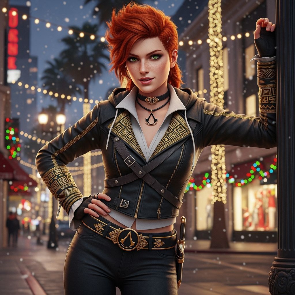 Modern Irish Pirate Teenager in LA at Christmas