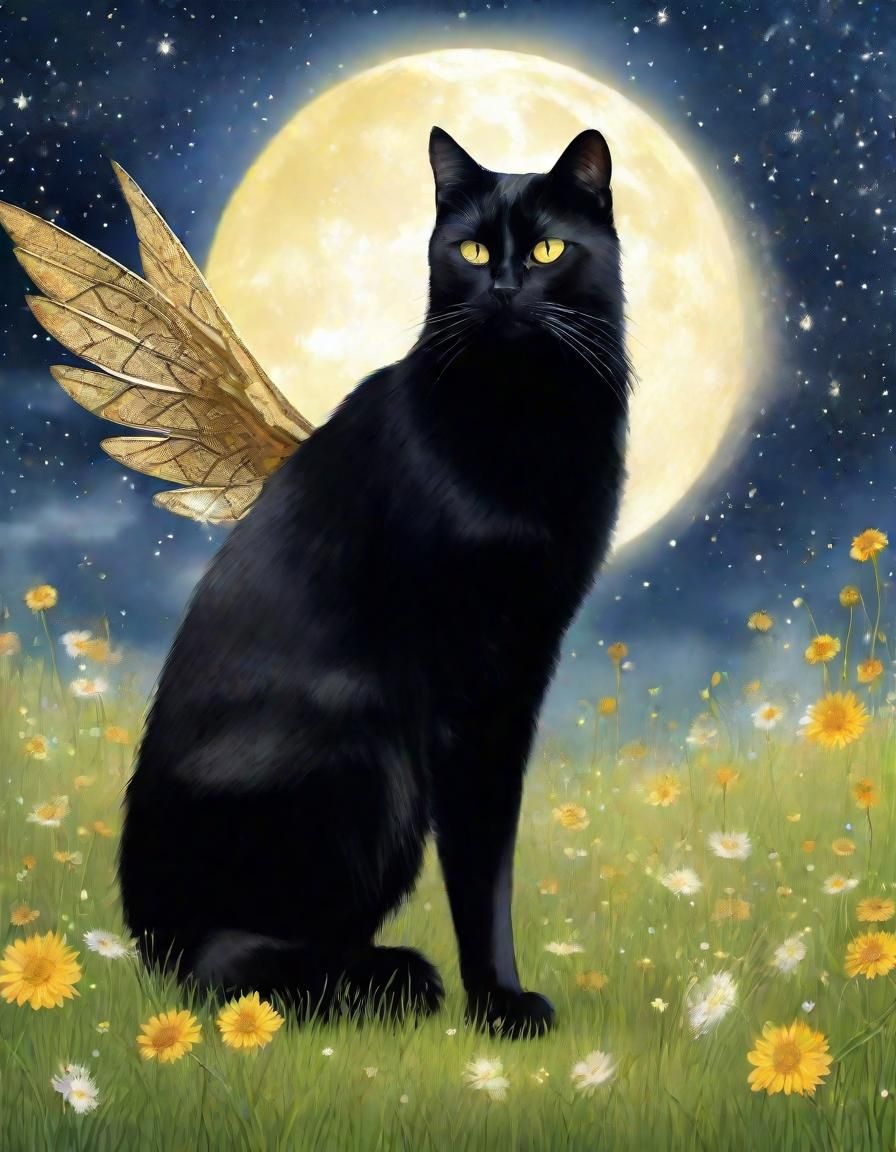 Black but very lovely fairy cat
