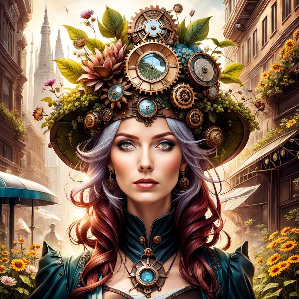 Steampunk woman