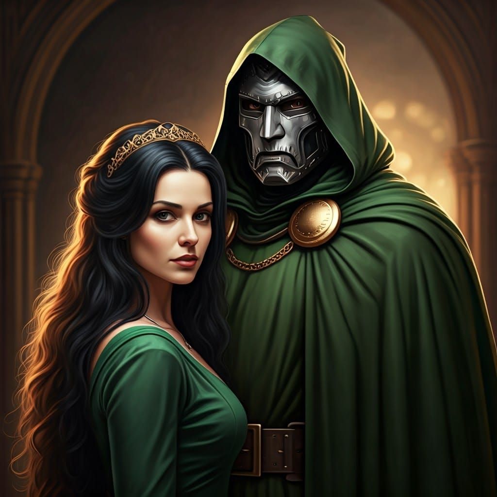 Doctor Doom and Valeria: Regal Power Couple in Cinematic Por...