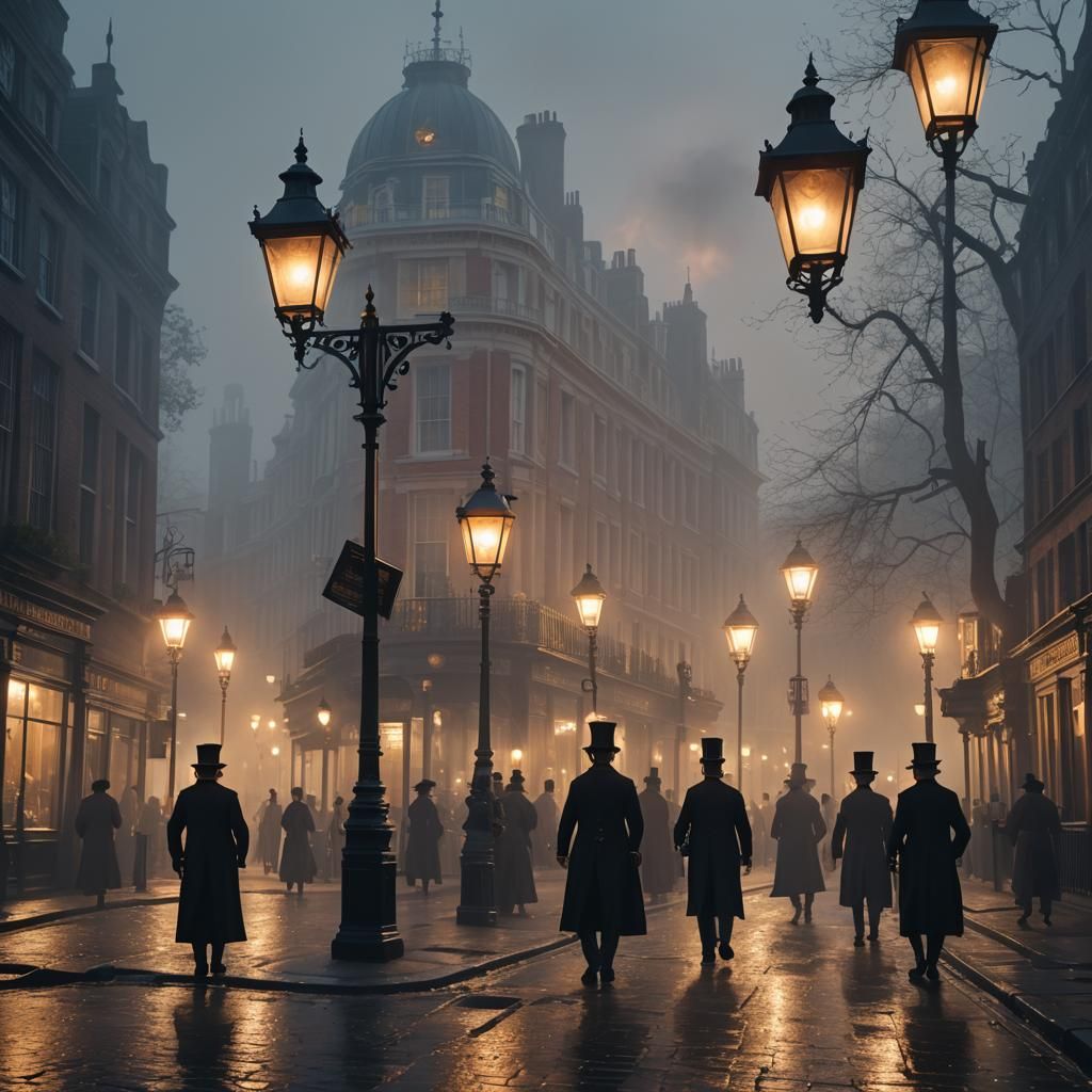 Foggy Victorian London Street in Unreal Engine 5