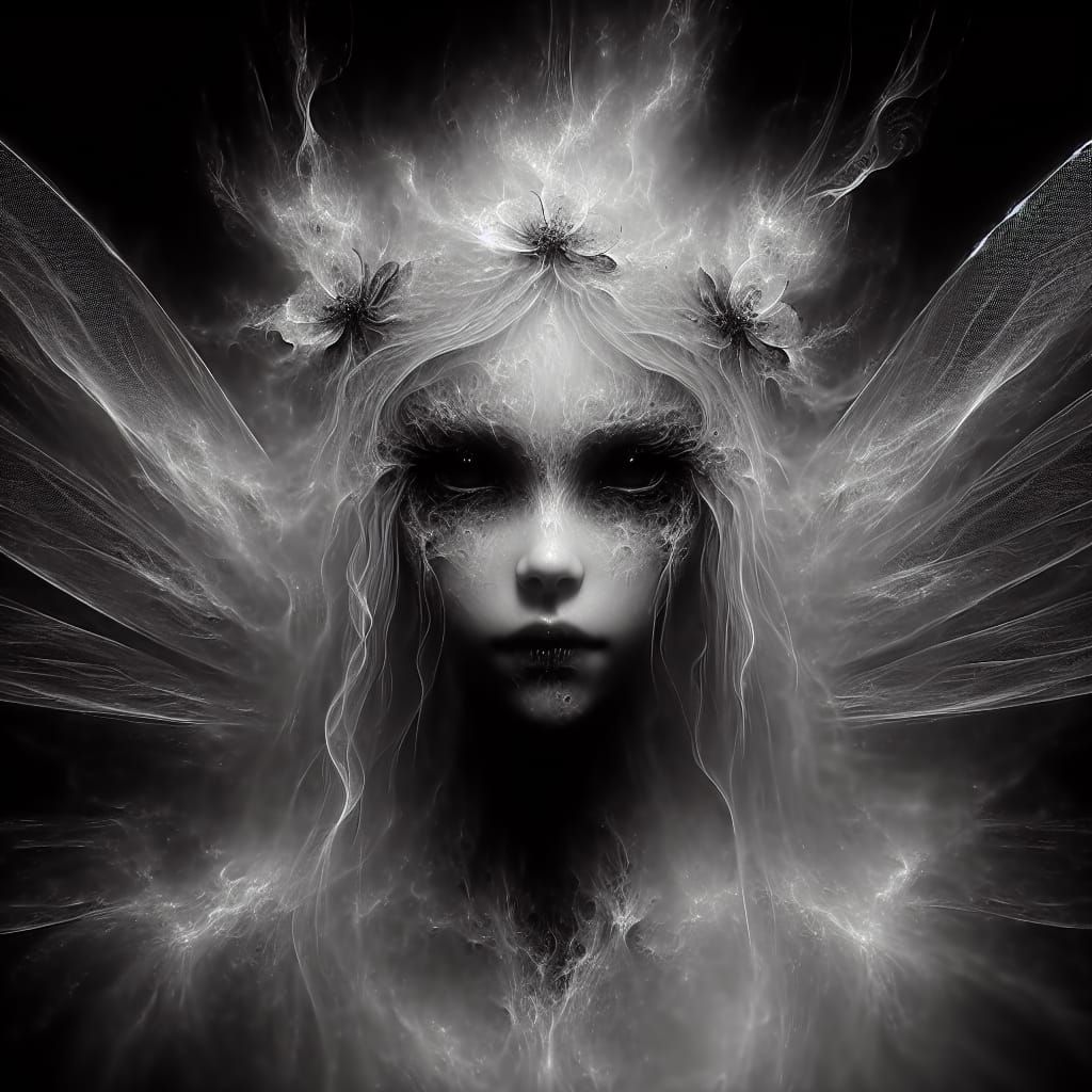 Ethereal Ghost Fairy Portrait in Hyper-Realism