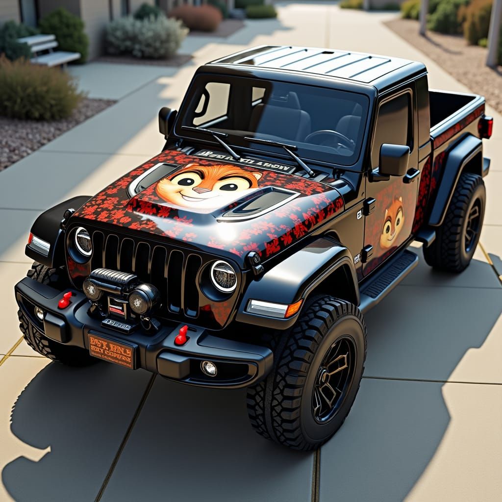 Custom Alvin and the Chipmunks Jeep Gladiator