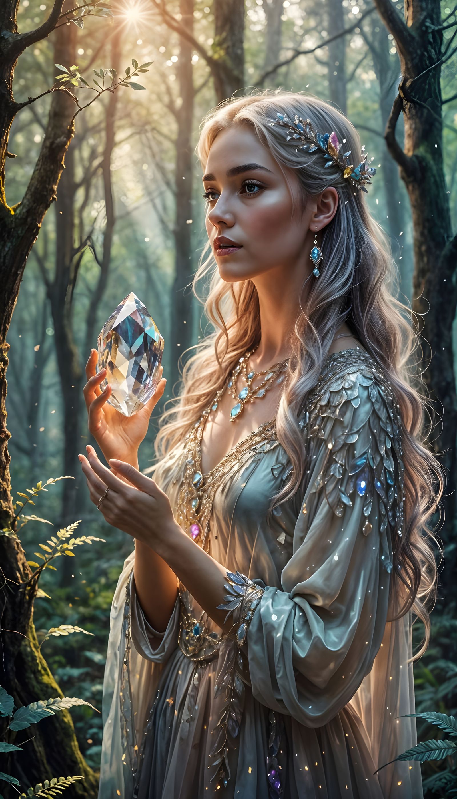 Crystalline Woman Digital Art