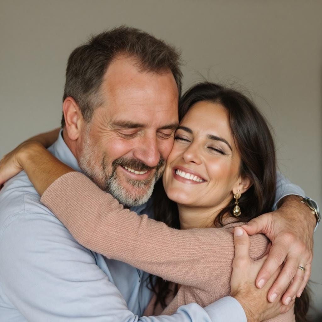 A Father's Comforting Embrace: Image of Support