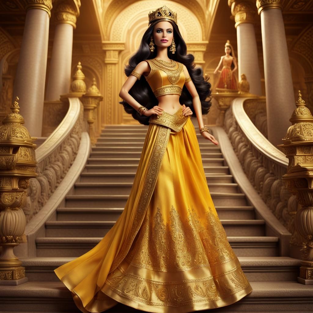 Athena Barbie as Indian Princess: Fantasy Concept Art