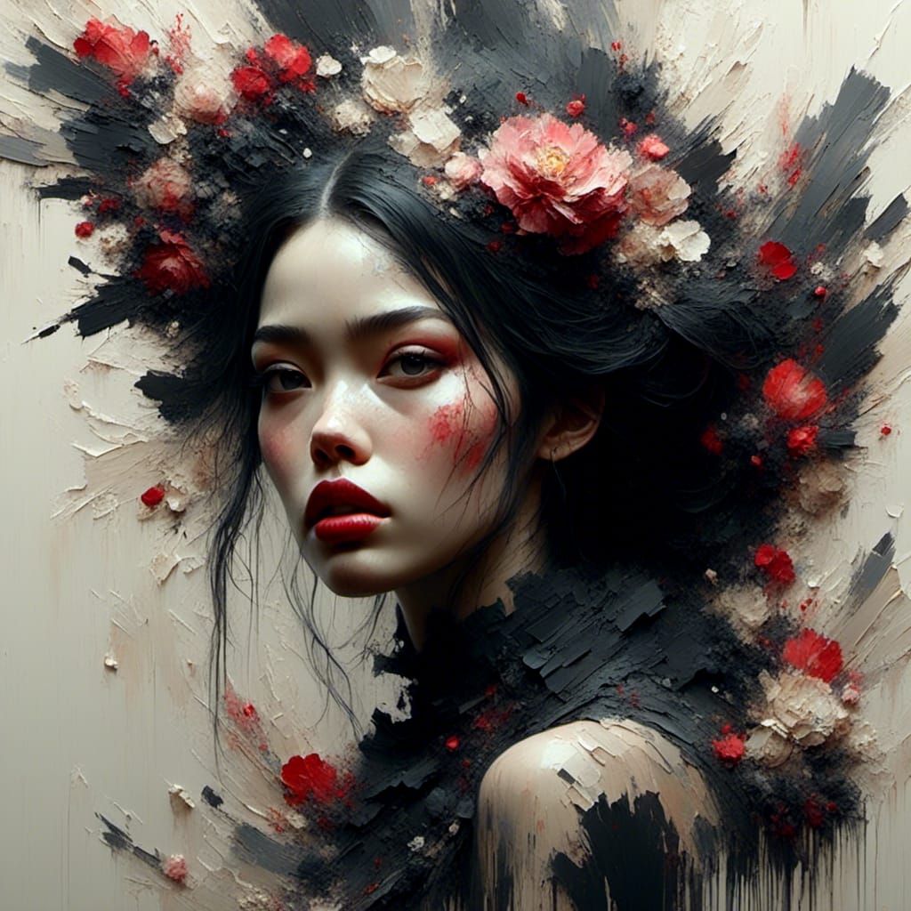 War Struggles in Atmospheric Watercolor Style