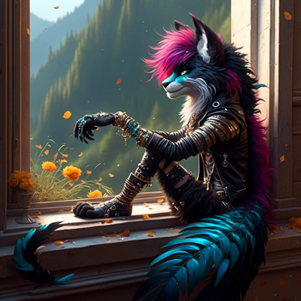 Macro Shot of Feather on Windowsill