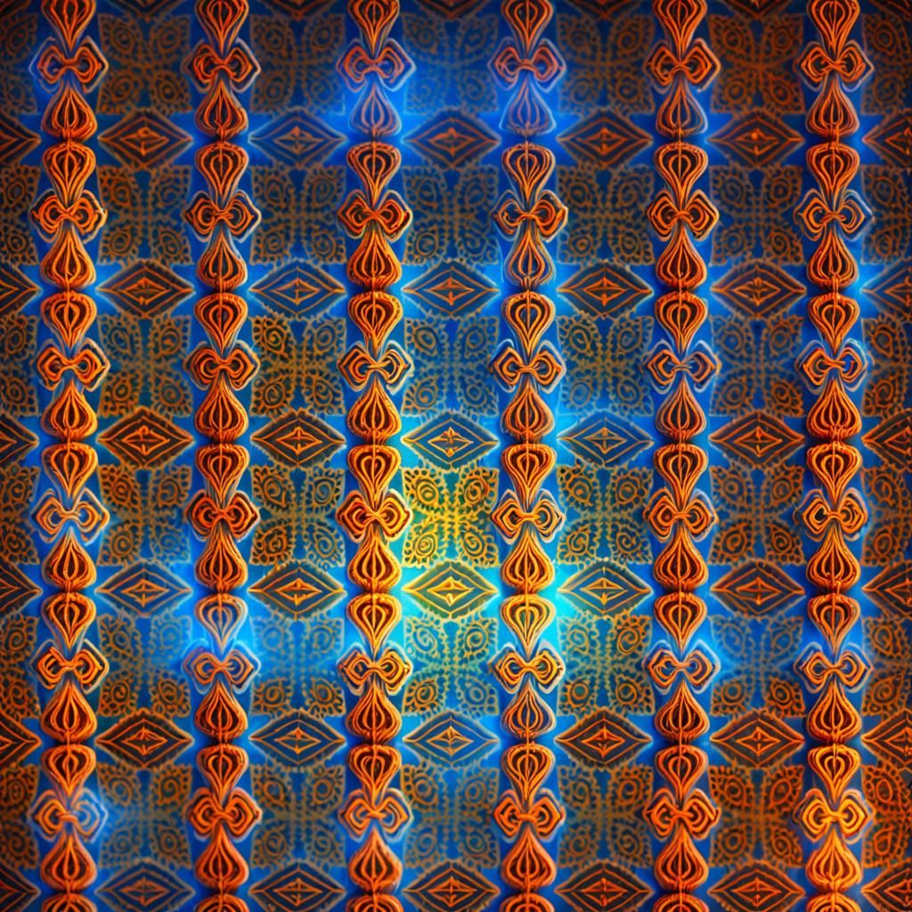 Mystical Blue Mandala Portal in Fantasy Art Style