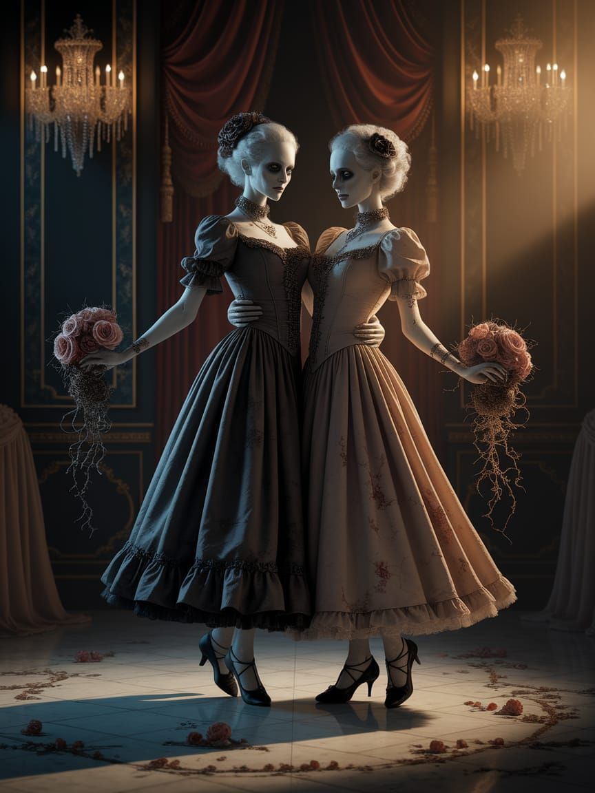 Undead Dancers Waltz in Opulent Ballroom