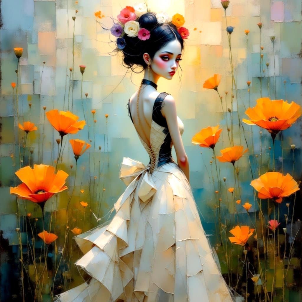 Gothic-Punk Anime Fantasy in Impressionist Style