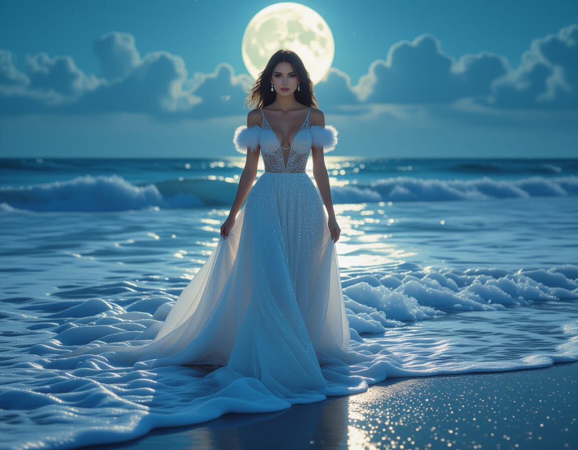 Ocean Woman: A Vision of Elegance on Water