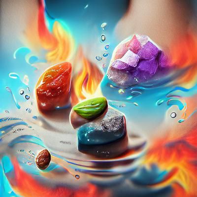 Candy of the Four Elements: Trending Artstation HD