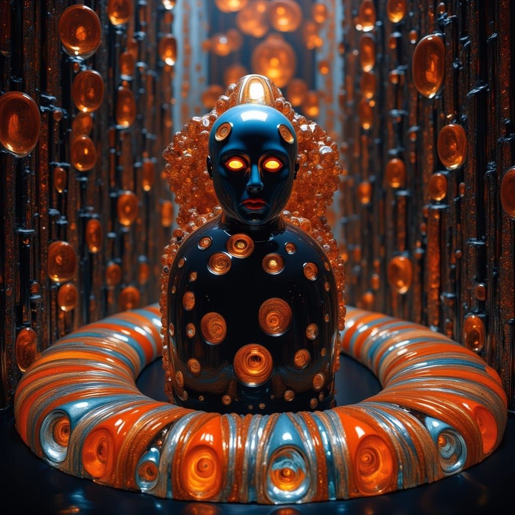 Surreal Existential Creature in Vibrant, Impossible Architec...