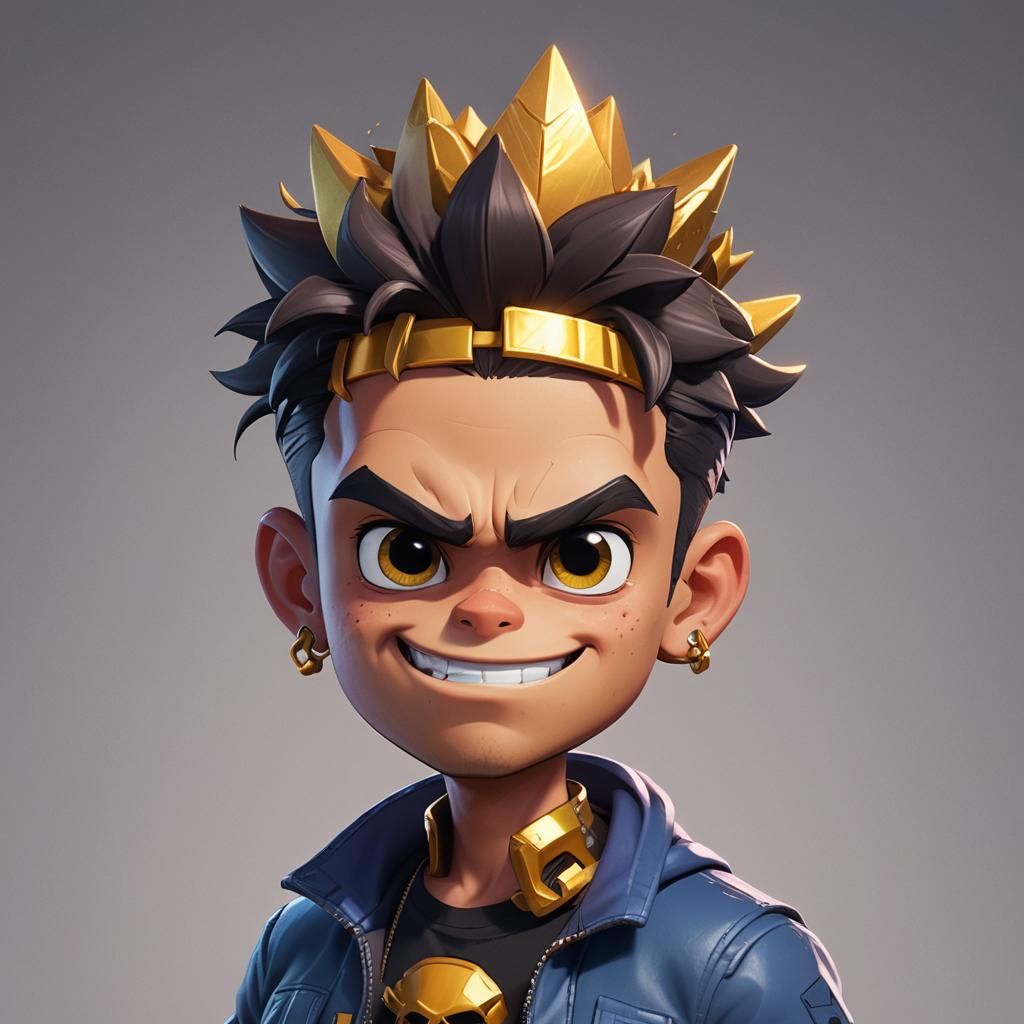 Hyper-Realistic Spike Portrait in Digital Art Style