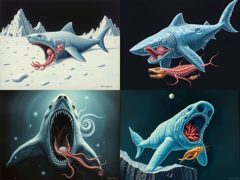 Surrealistic Abstract Horror in Cubist Style