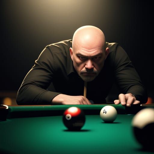 High Contrast Pool Scene in Hyperrealistic Photography Style