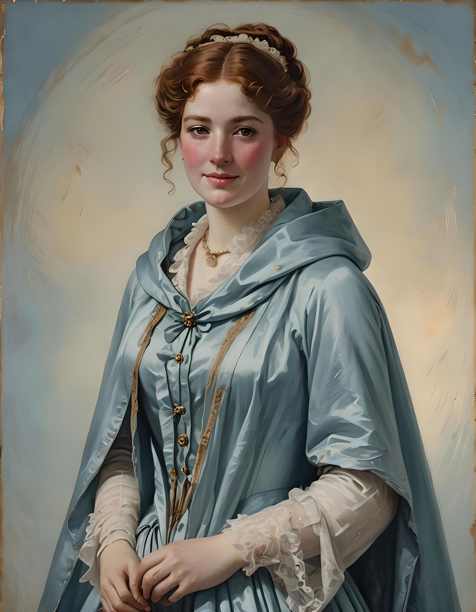 Victorian Woman Portrait as Oil Painting