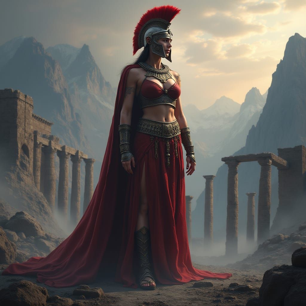 Epic Fantasy Portrait of Gorgo, Queen of Sparta