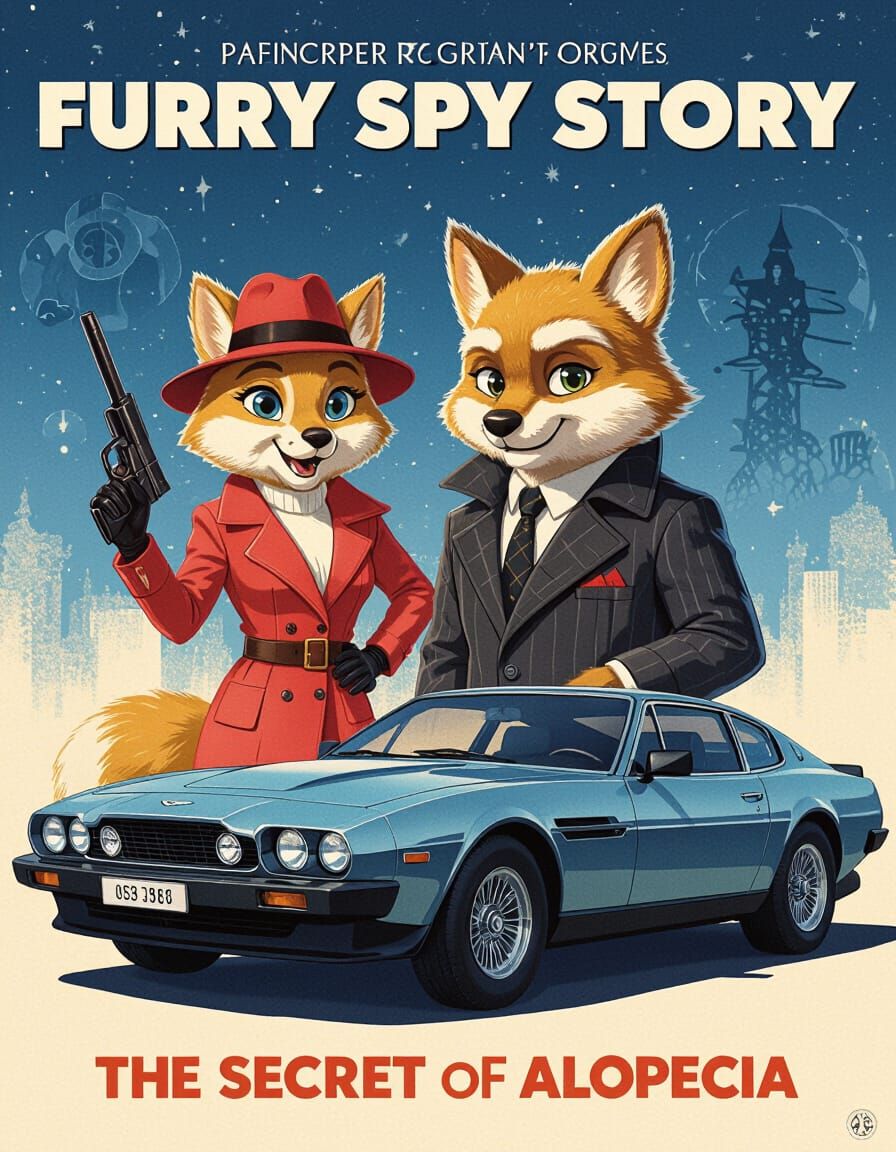Furry Spy Story Movie Poster Art