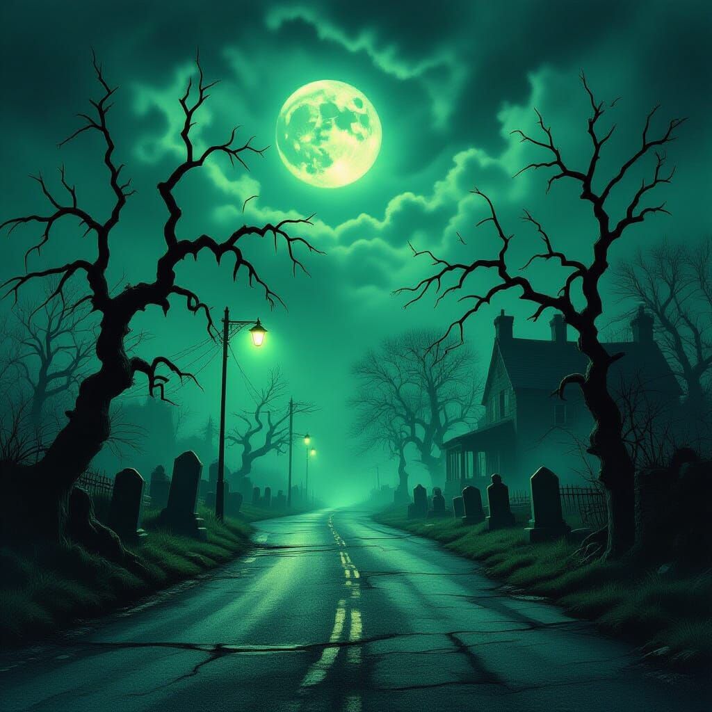 Halloween Night on Eerie Hollow Street