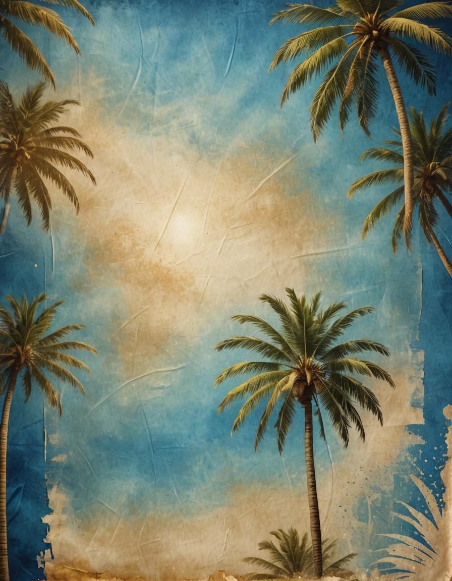 Luxurious Parchment Paper on Blue Gold Background