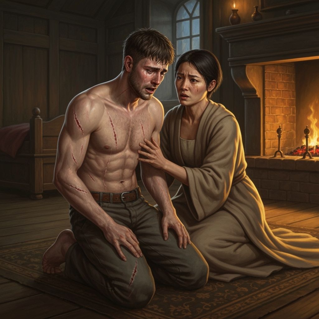 Anguish in a Medieval Bedroom, Painterly Style