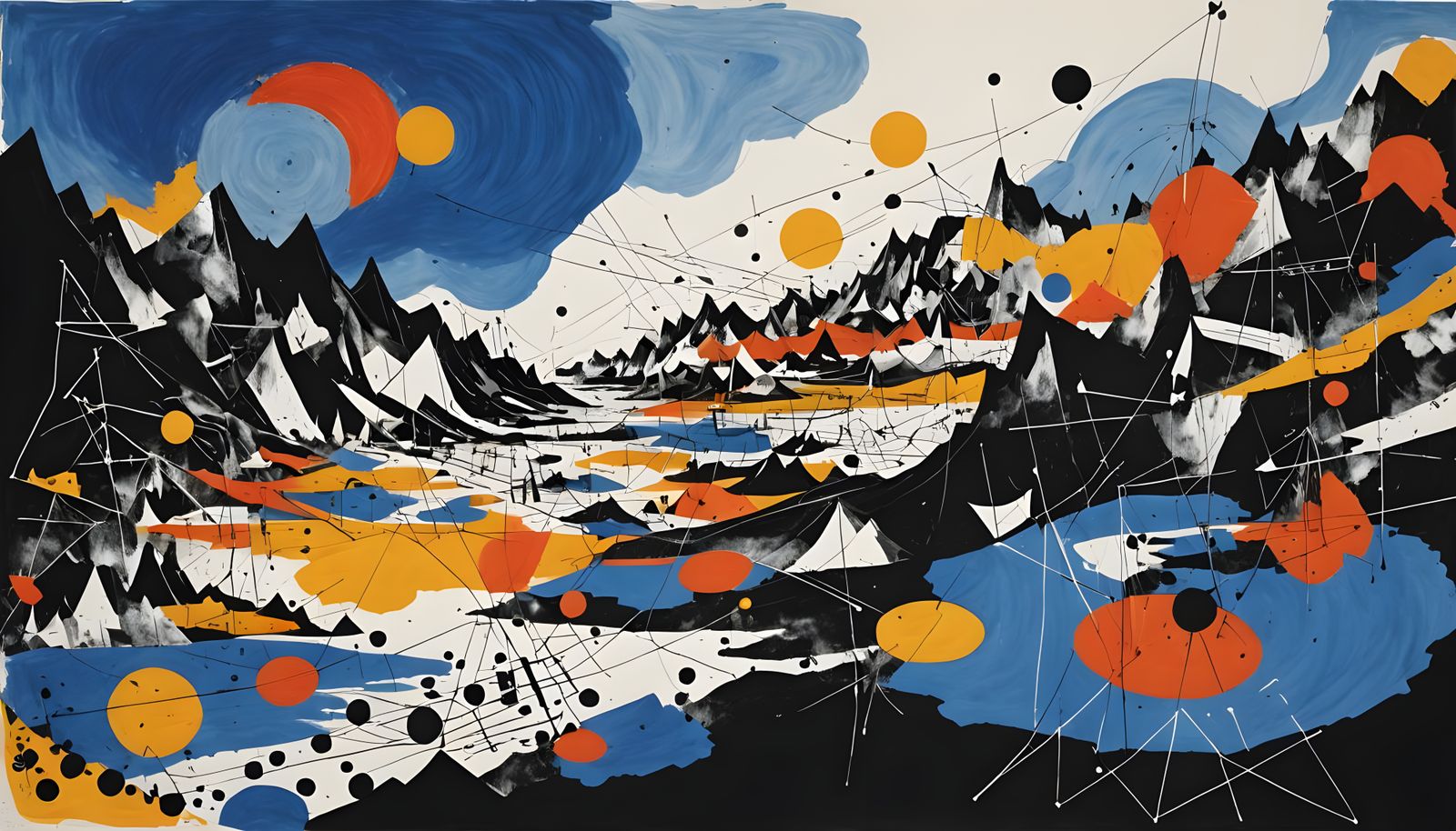 Abstract Graphic Score Inspired by Cave Paintings