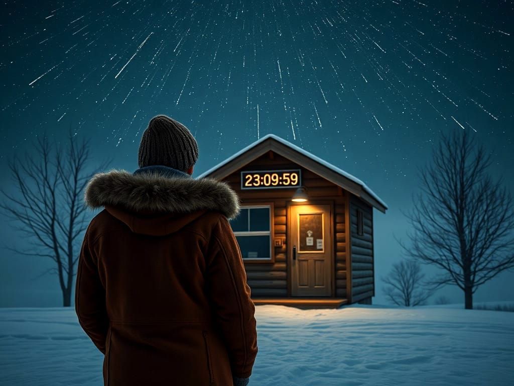 New Year's Eve Countdown in a Winter Wonderland