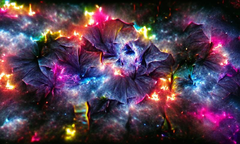 Vibrant Nebula and Starburst in Space