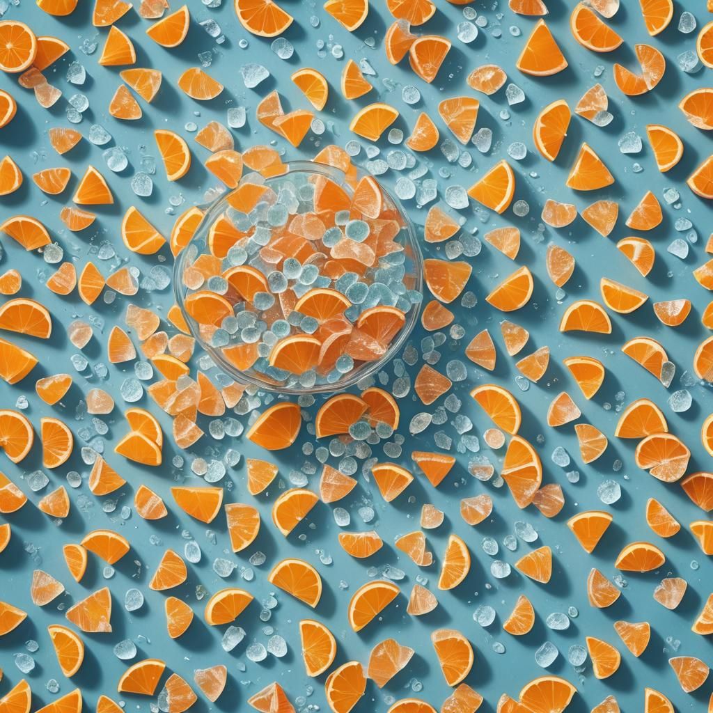 Orange Candy Slices in Candyland-Inspired 3D Illustration