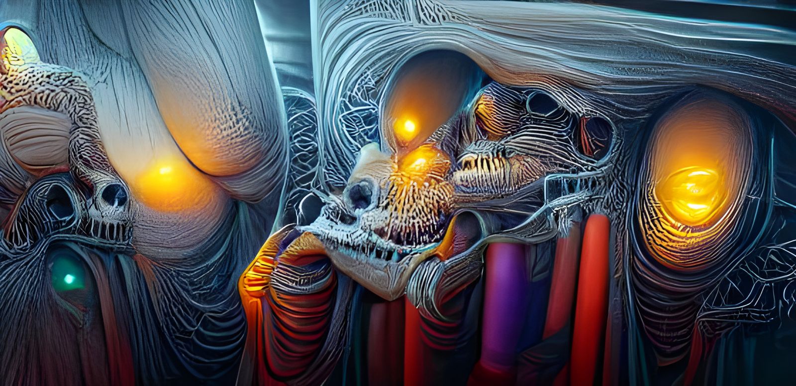 Ethereal Specter Emerges from Shadow: Fauvist Digital Art