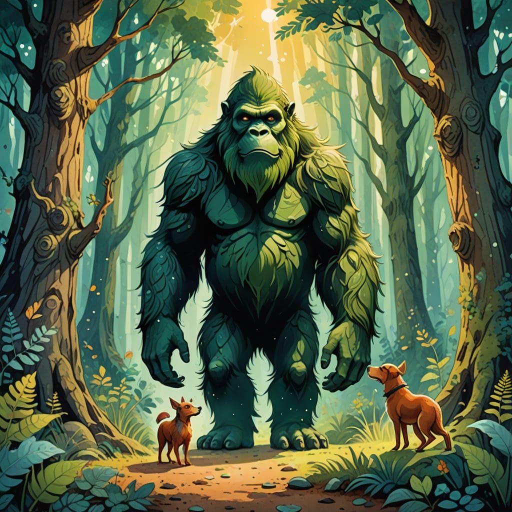 Whimsical Woodland Hide and Seek in Watercolor