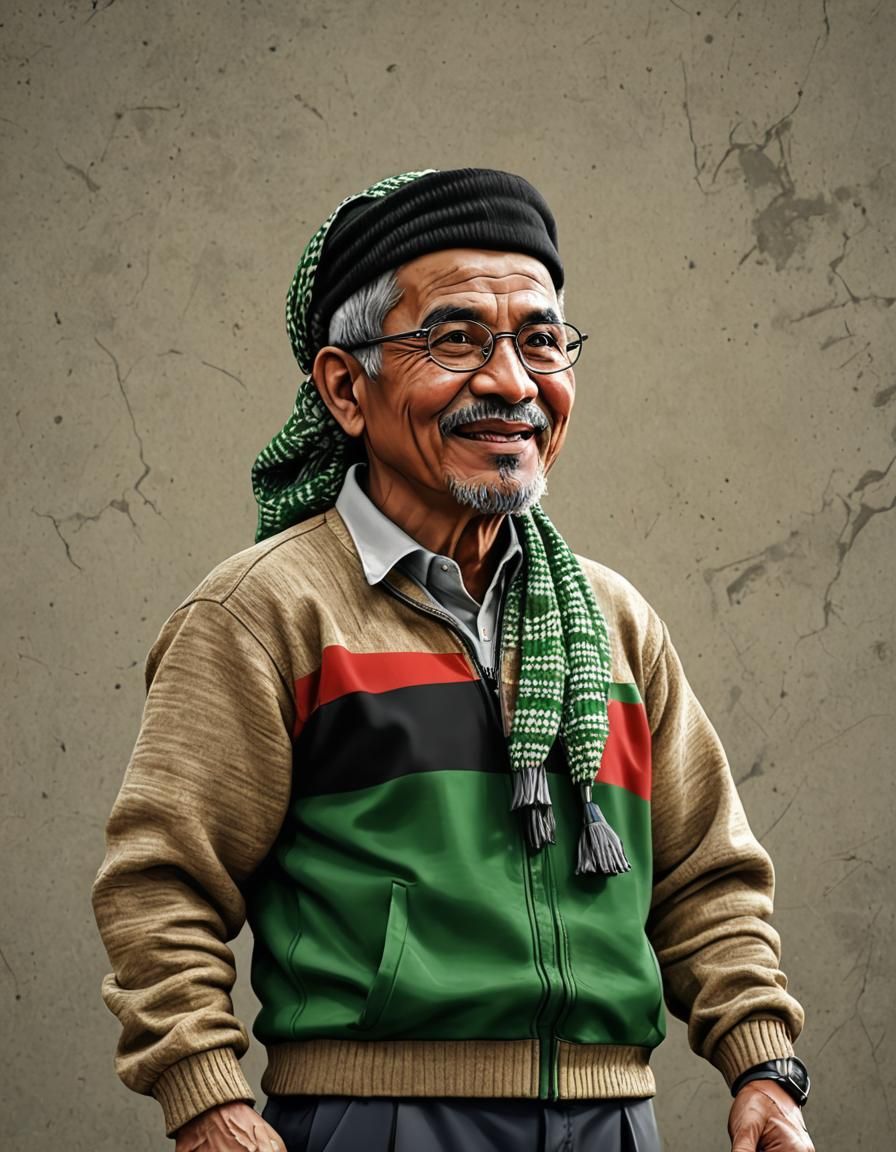 3D Caricature: Man on Camel in Sahara