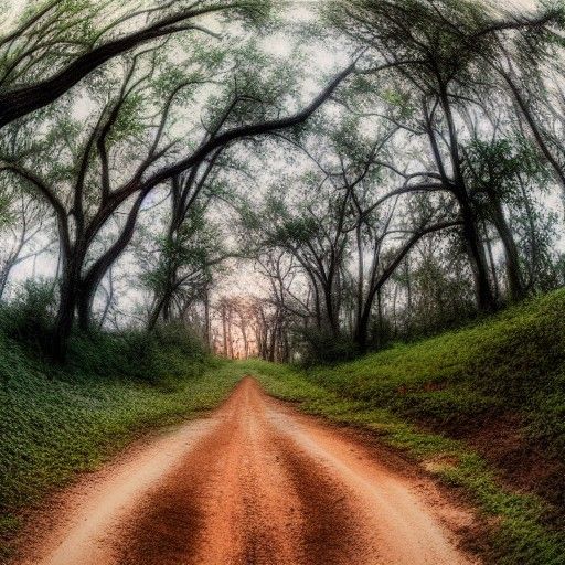 Overgrown Texas Road in Eldritch Matte Painting