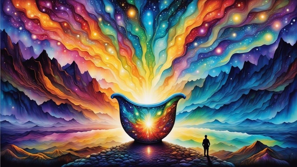 Ethereal Light Fills Pearlescent Vessel in Surreal Creation