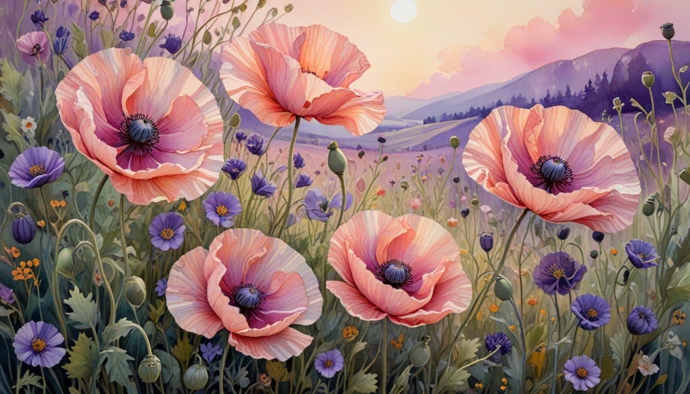 Whimsical Floral Masterpiece in Soft Focus